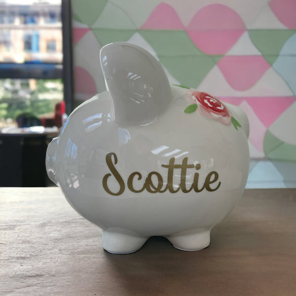 Personalized Gypsy Rose Piggy Bank