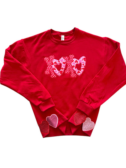 XOXO Valentines Applique Sweatshirt