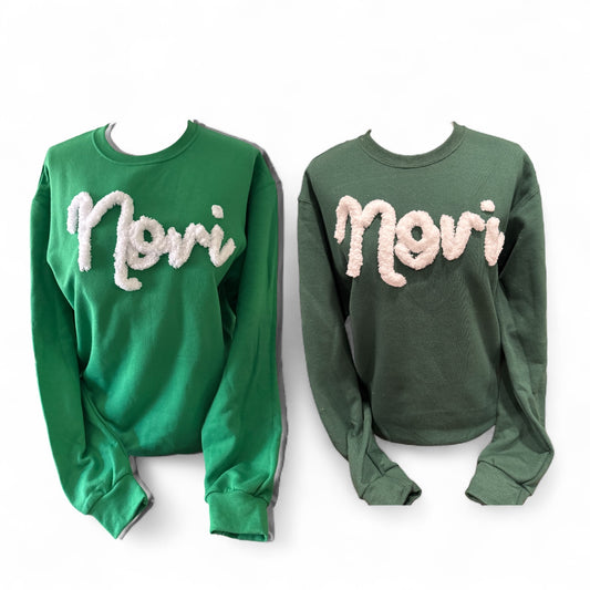 Novi Chenille Yarn Crew Neck Sweatshirt, Adult Sizing