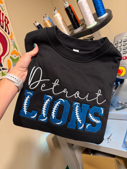 Detroit Lions Football Font Sweatshirt