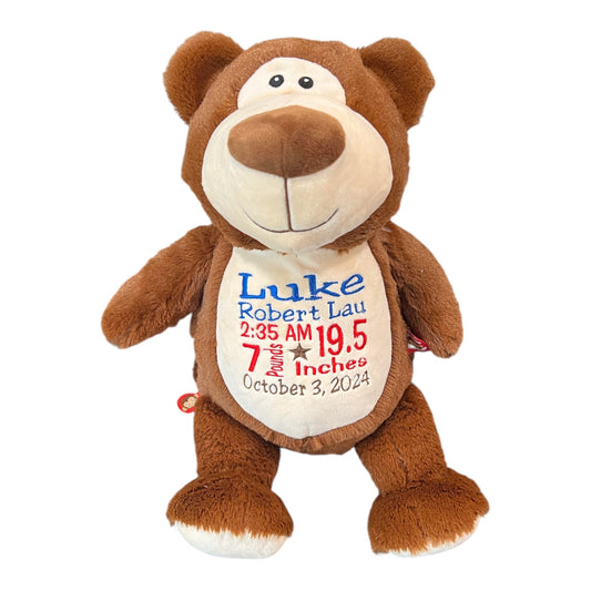 Personalized Broen Bear Cubbie