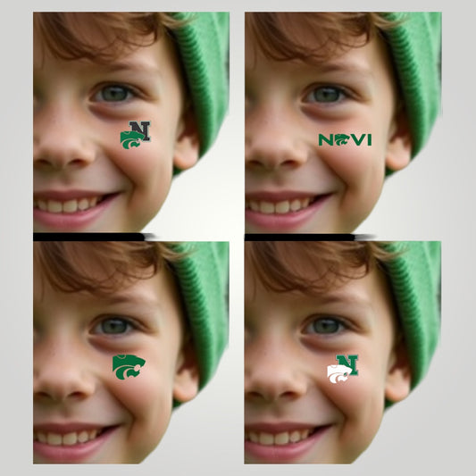 Novi WIldcat Face Tattoos