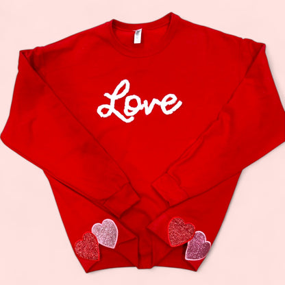 LOVE Chenille Cursive Sweatshirt