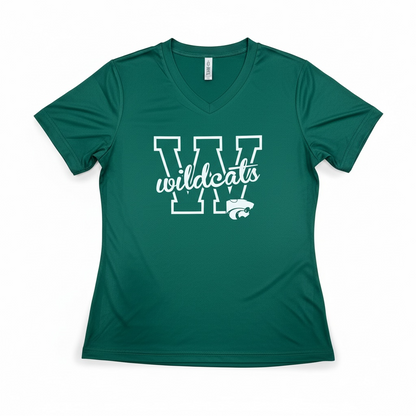 Clearance item-Novi Wildcats, V-neck Short Sleeve, Ladies Sizing