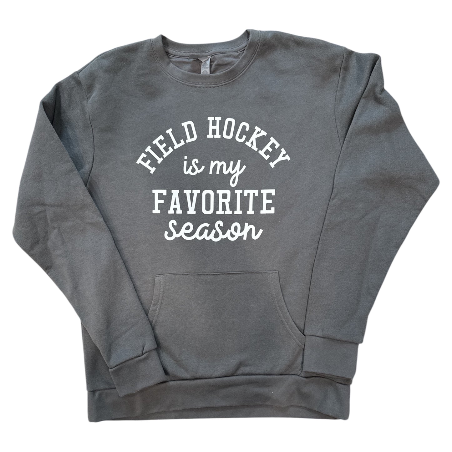 Field Hockey Favorite Season Crew Neck Sweatshirt, Adult Size M (Clearance)