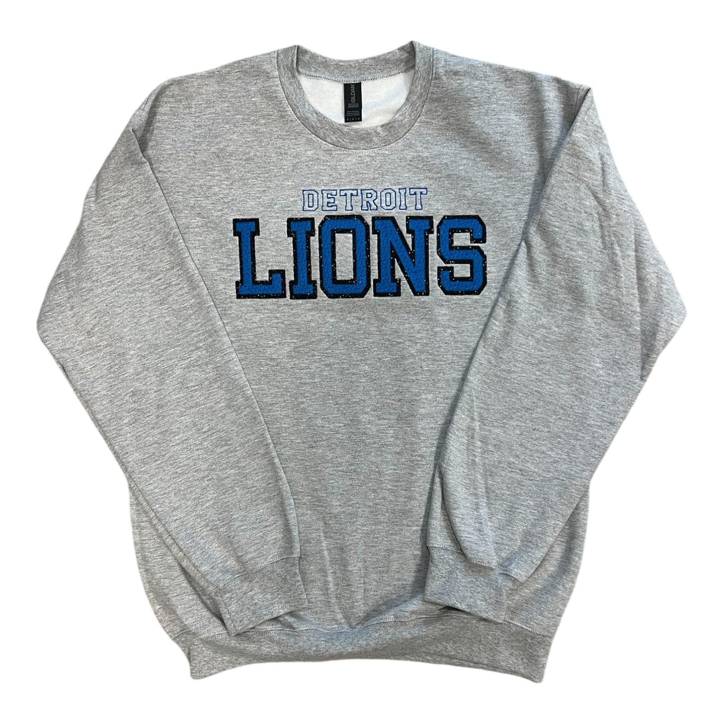 Detroit Lions varsity look, crew neck sweatshirt