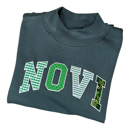 Novi Appliqué Mock-neck Sweatshirt, Youth and Adult