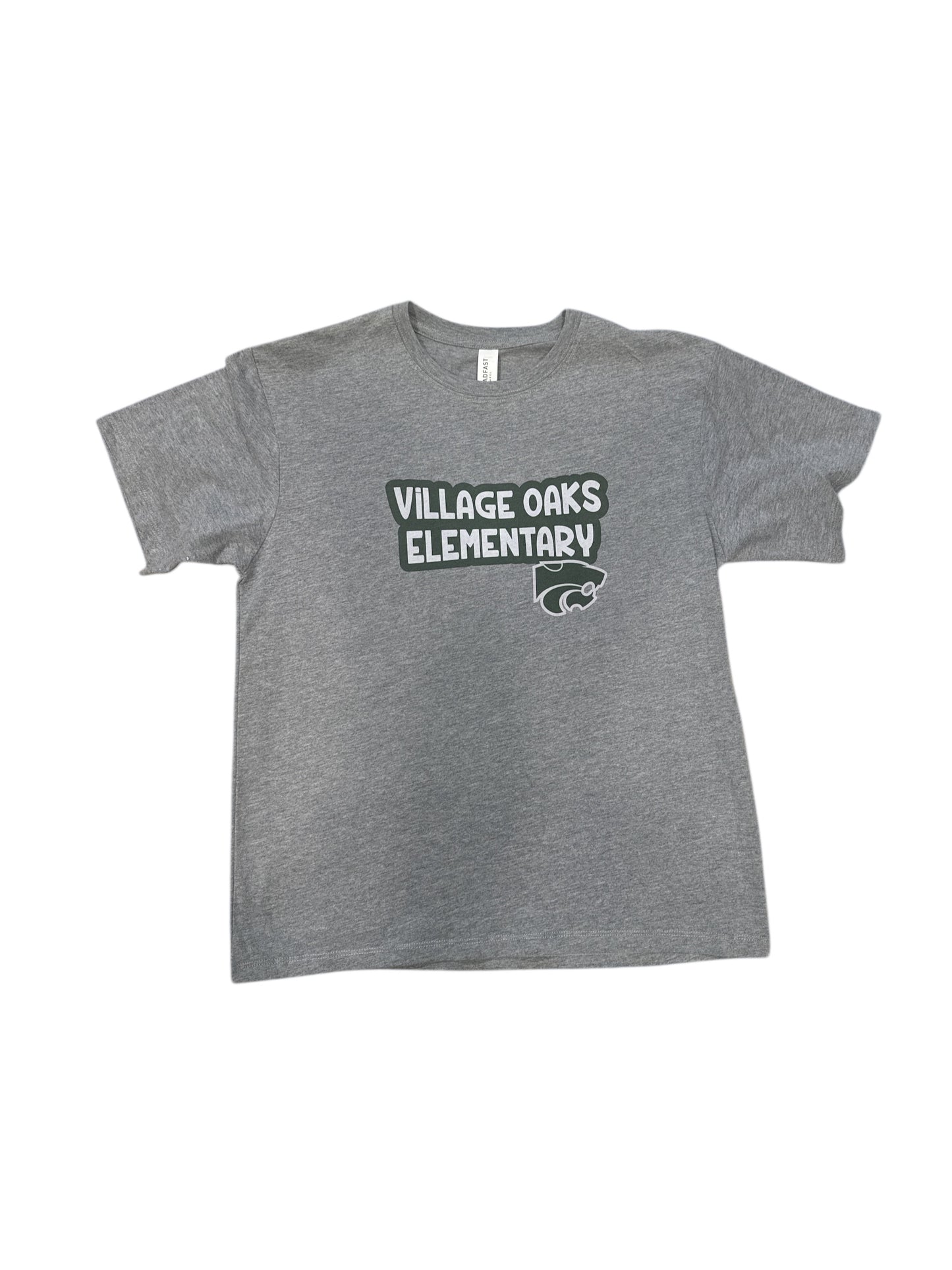 Clearance item-Village Oaks Elementary, Grey T-shirt, Youth Sizes