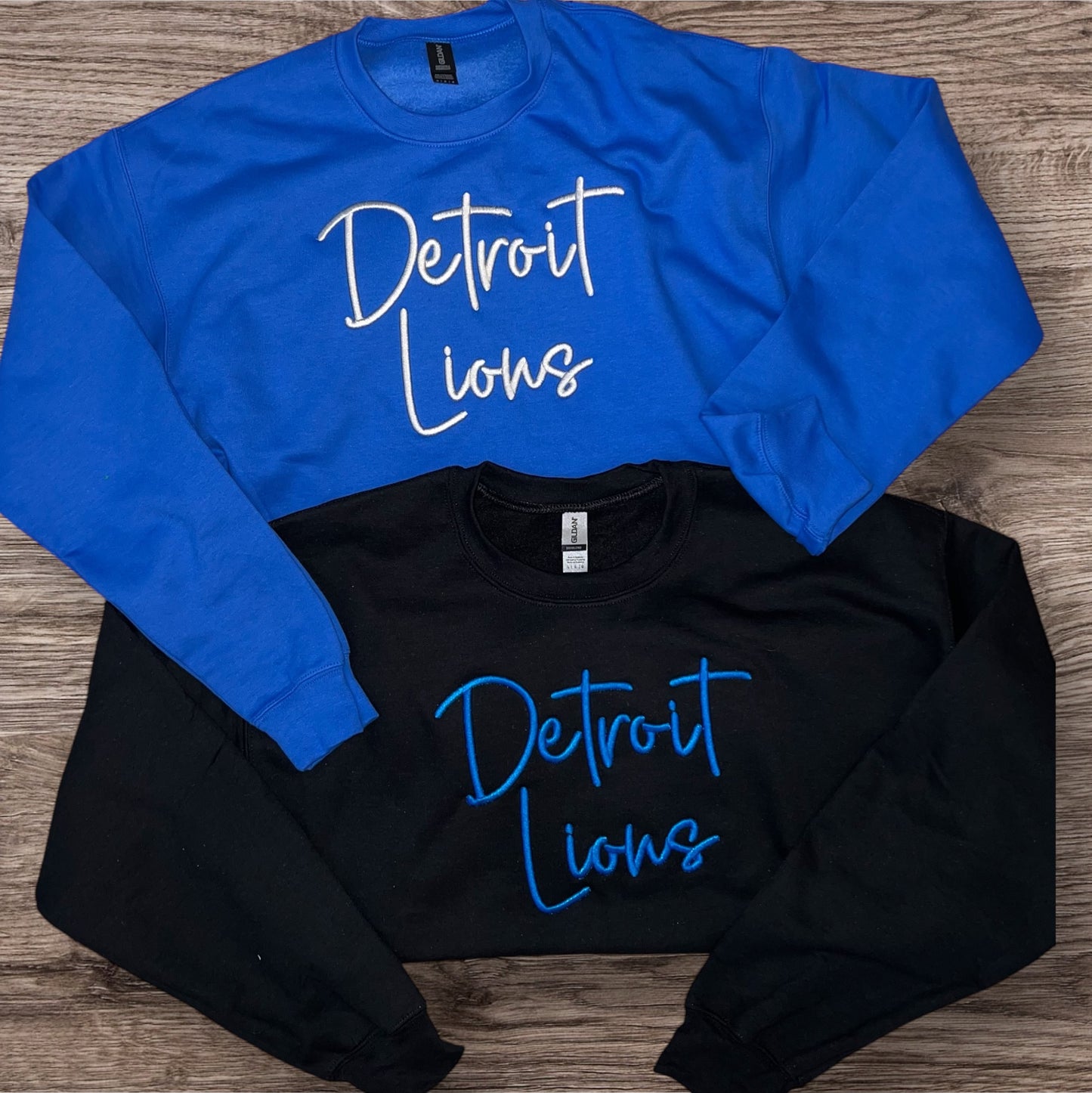 Detroit Lions 3D Puff Embroidered Sweatshirt