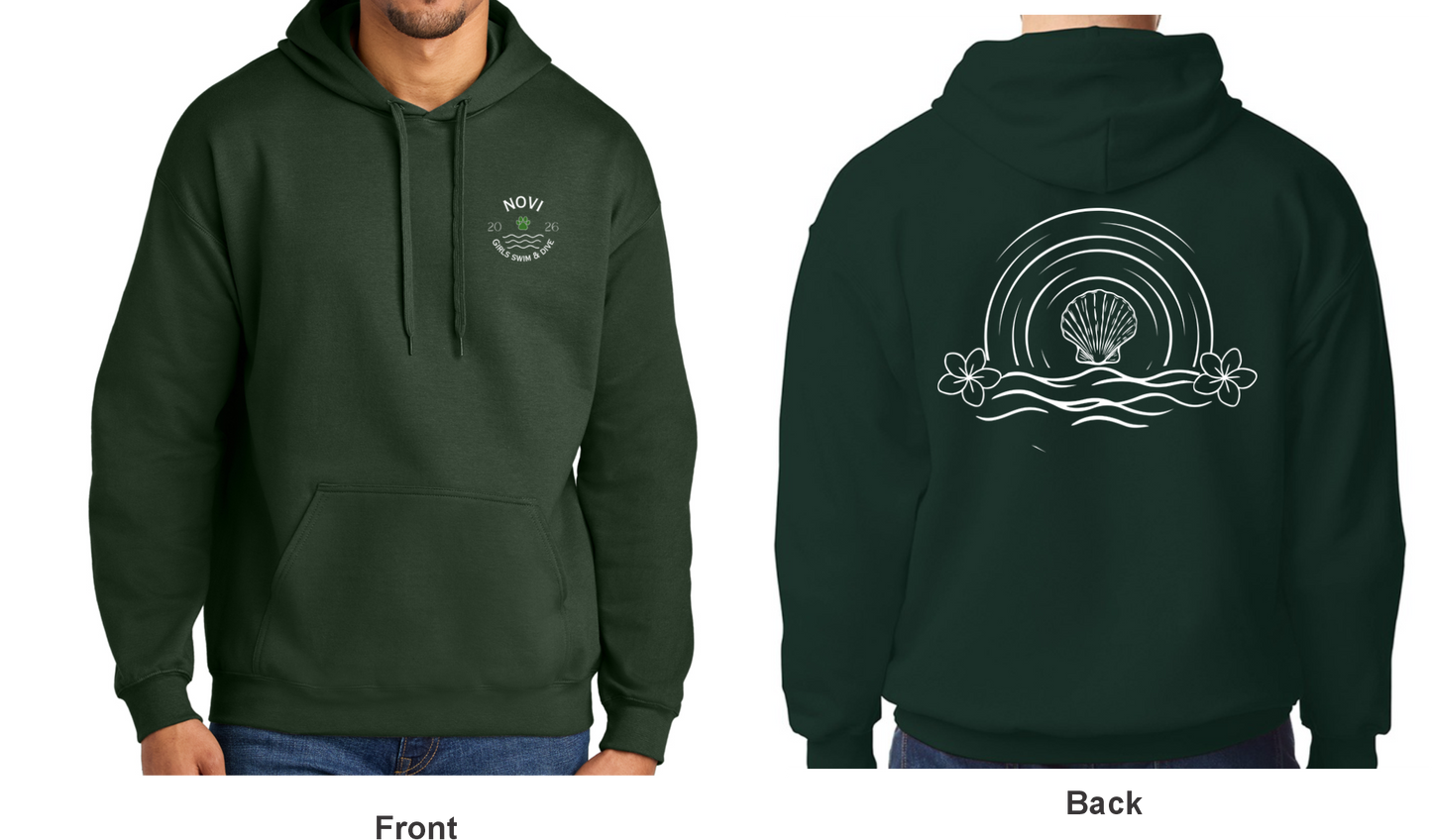 Novi Girls Swim & Dive- Hooded Sweatshirt, Unisex