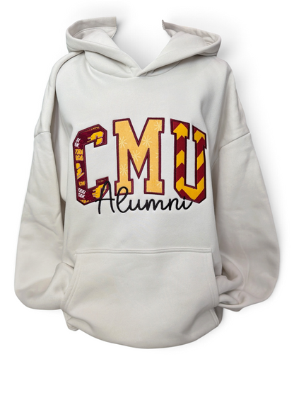 CMU Oversized, Custom Embroidered Applique Sweatshirt