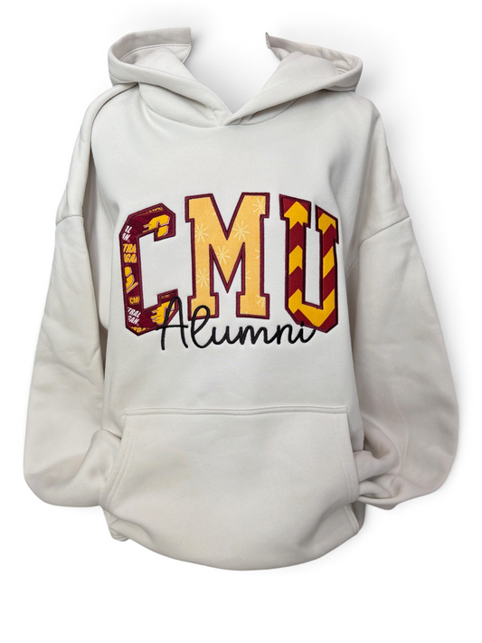 CMU Oversized, Custom Embroidered Applique Sweatshirt
