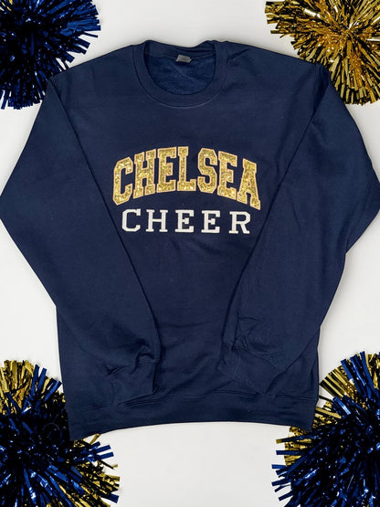 School/Team Sequin Embroidered Crewneck Sweatshirt