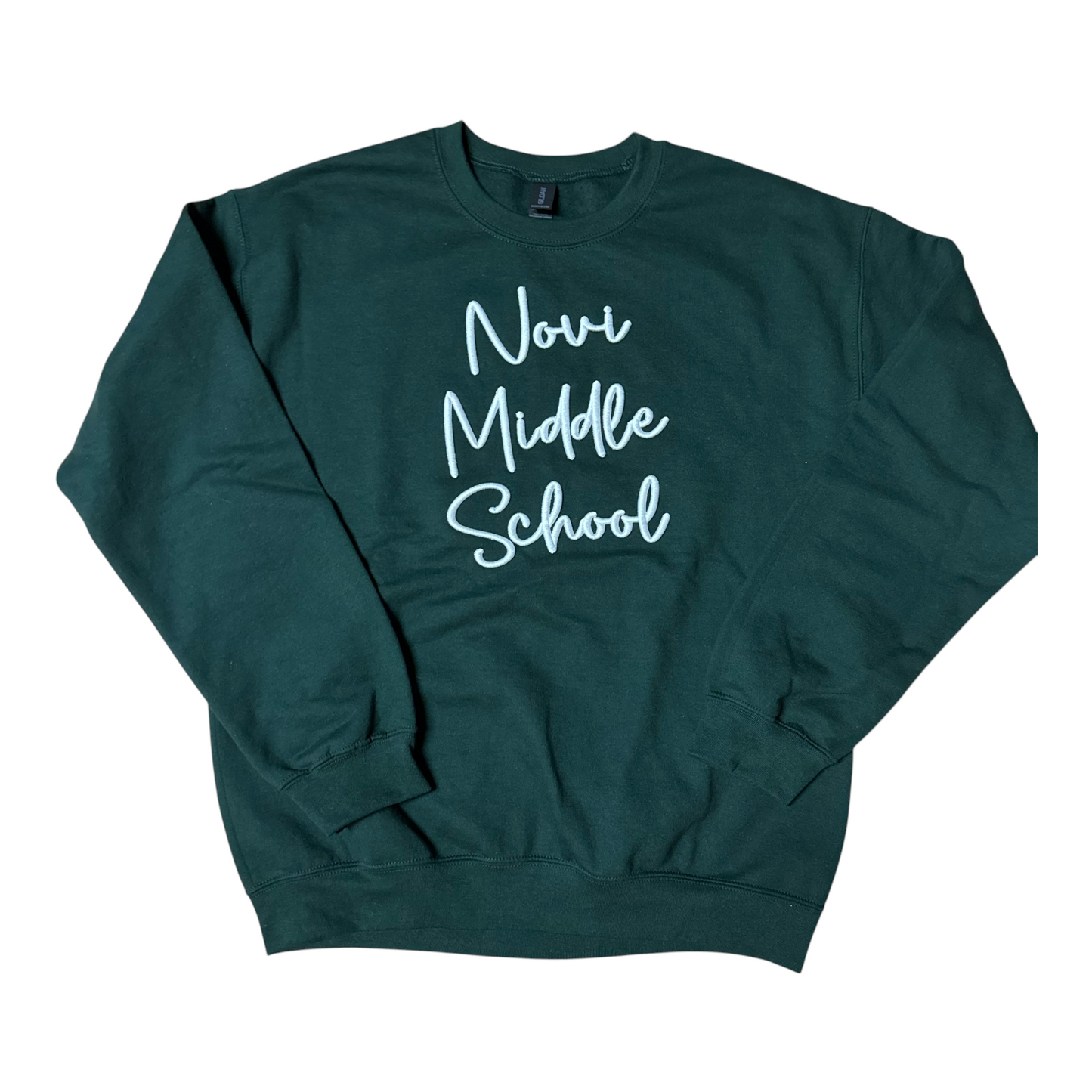 Novi Middle School3D Puff Embroidery Crew Neck Sweatshirt