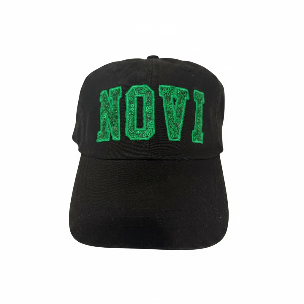Novi Twill Ball Cap- Sequin Embroidered