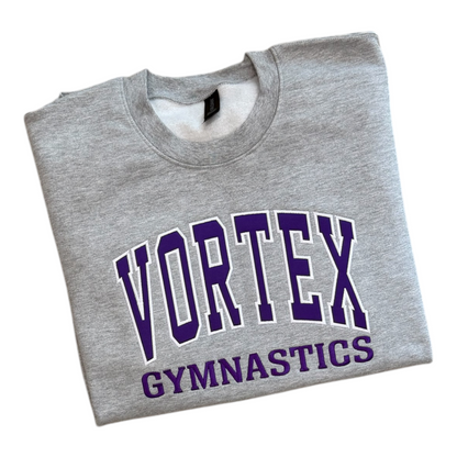 Vortex Gymnastics Varsity Letter Applique Crewneck Sweatshirt