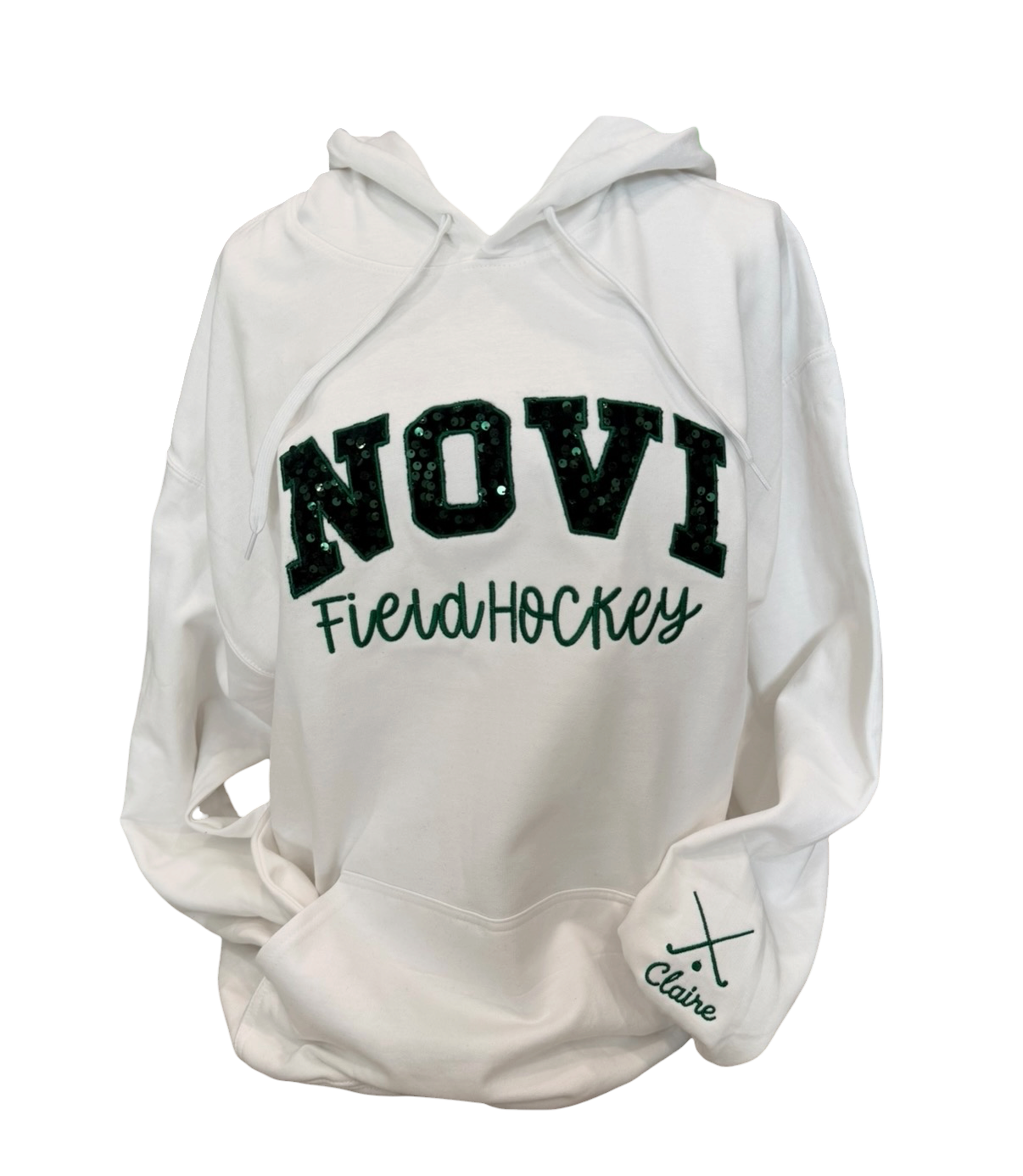 Novi Field Hockey, Hooded Sweatshirt, Embroidered, Sequin