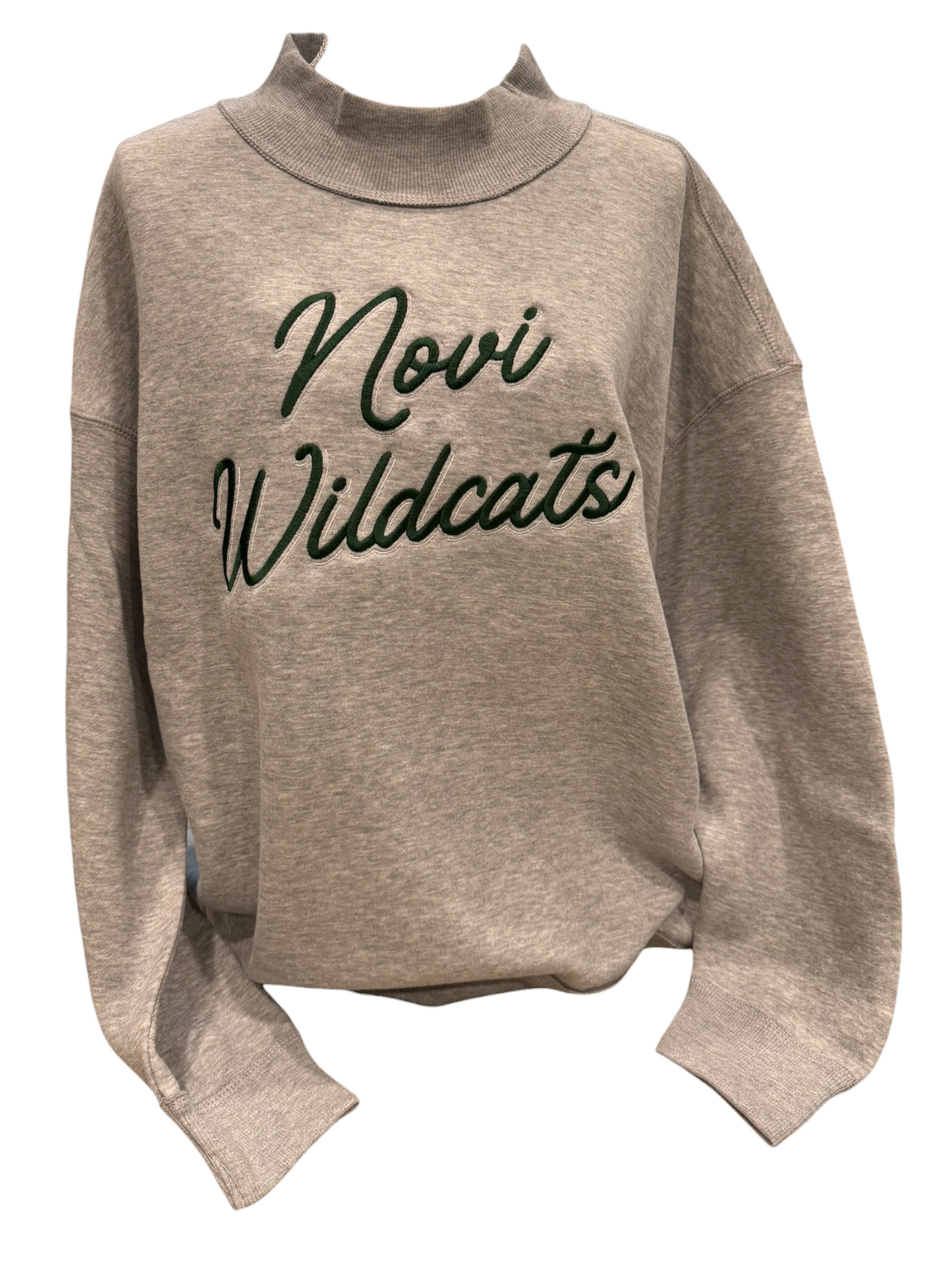 Novi Athletic Boosters Spirit Wear Sale, Mock Neck Sweatshirt, Novi Wildcats, Embroidered