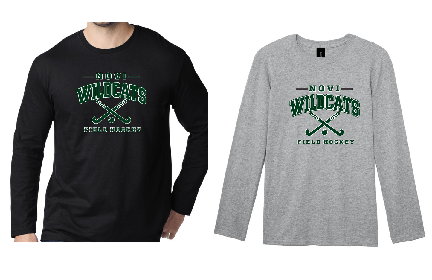 Novi Field Hockey, Gildan Softstyle Long Sleeve T-shirt, Logo 1