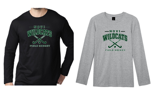 Novi Field Hockey, Gildan Softstyle Long Sleeve T-shirt, Logo 1