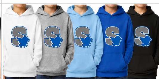 Silver Springs, Gildan Softstyle Hooded Sweatshirt, Youth and Adult Sizing, Logo 1, School Delivery