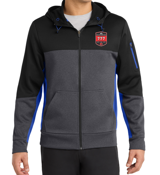 Troop 777-Sport-Tek® Adult Tech Fleece Colorblock Full-Zip Hooded Jacket