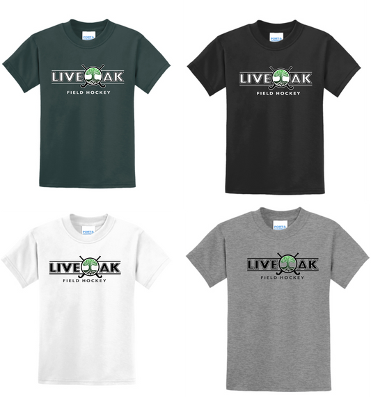 Live Oak Cotton T-shirt (Horizontal Live Oak Logo), Youth & Adult Sizing