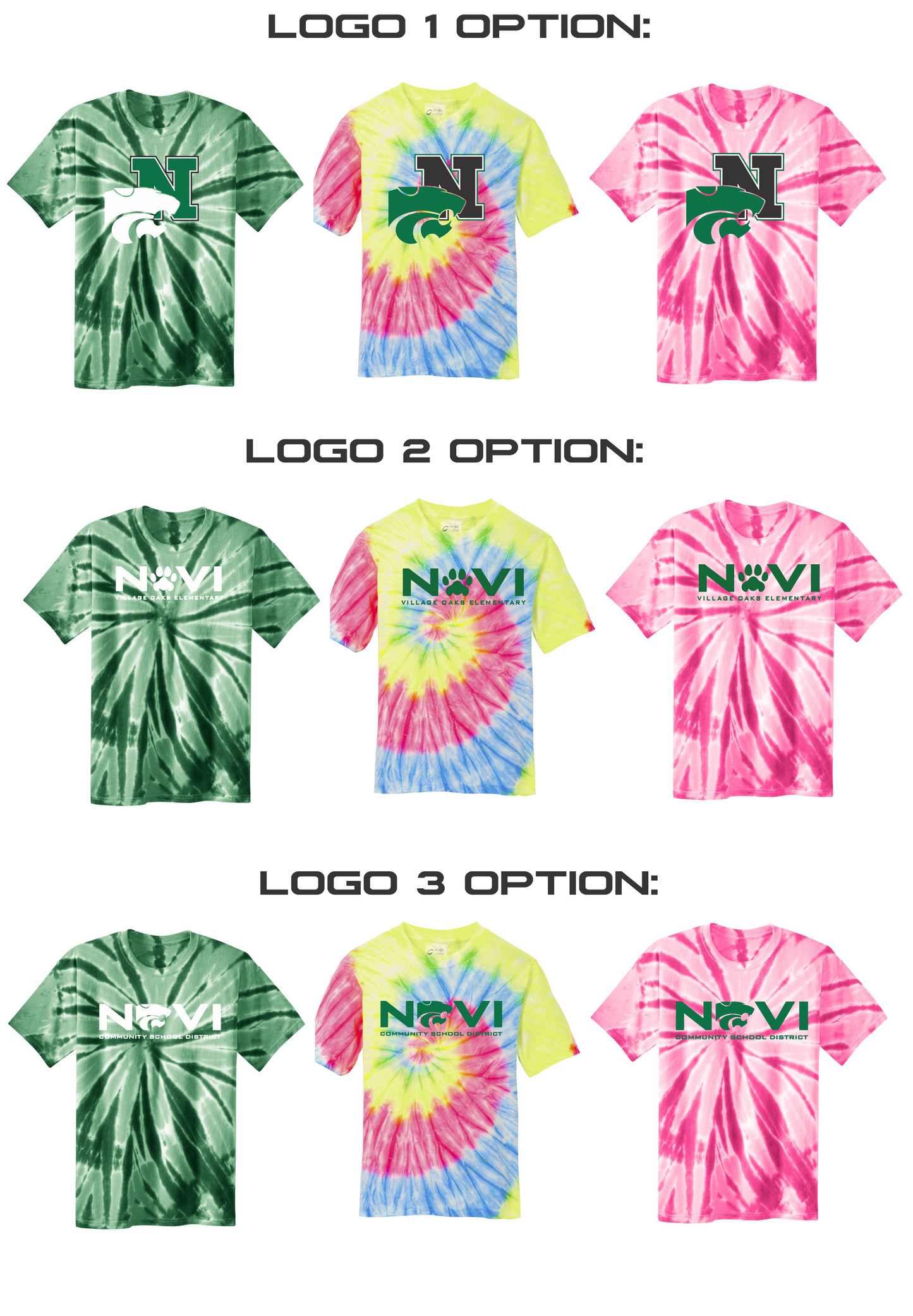 Village Oaks Elementary Tie Dye T-Shirt