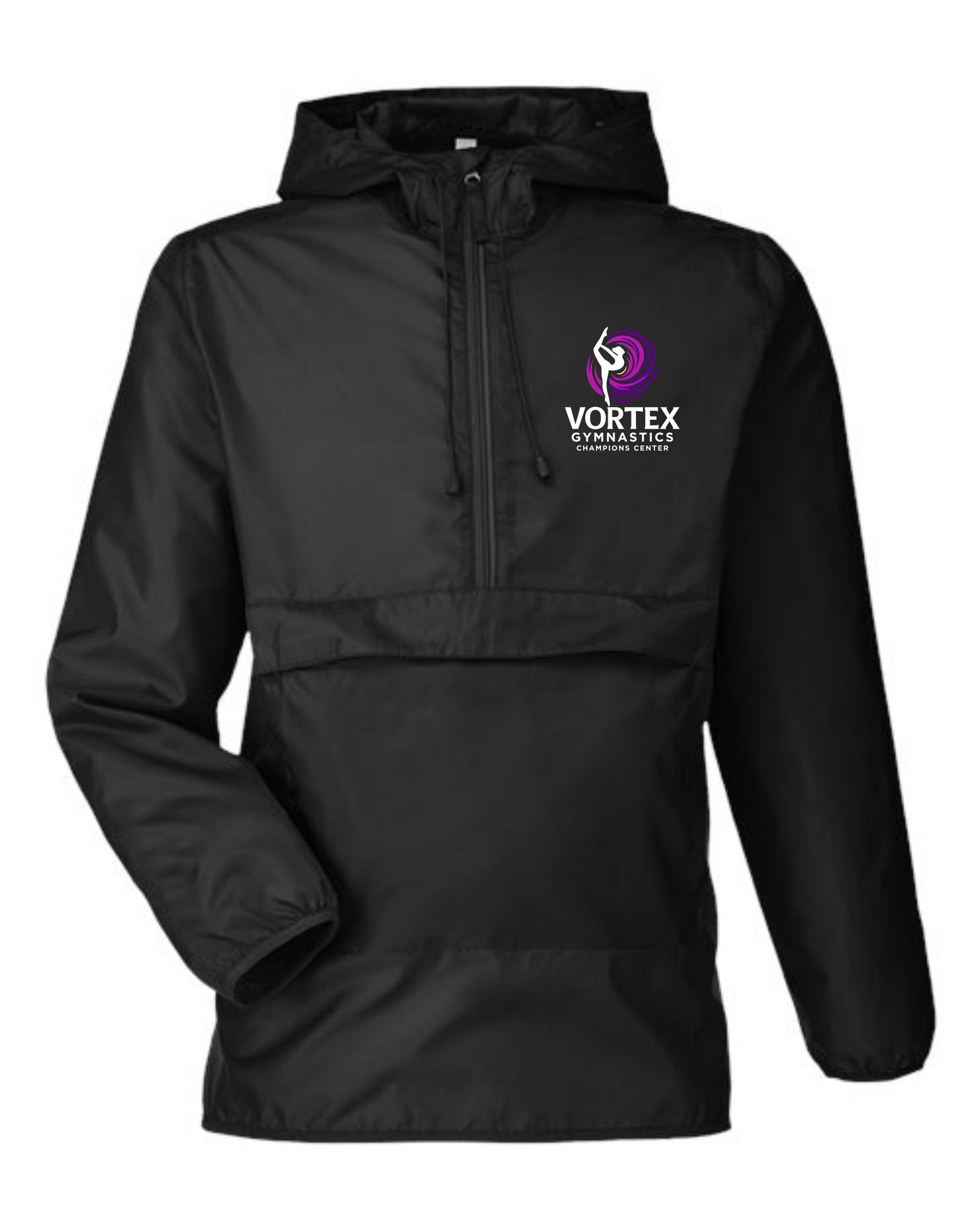 Vortex Packable Anorak Jacket, Black, Adult