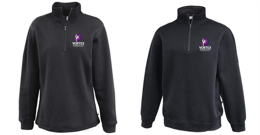 Vortex Gymnastics Center, 1/4 zip Fleece Sweatshirt, Youth & Adult Sizes