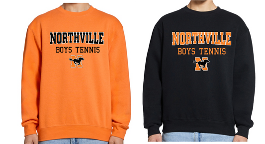 Northville Boys Tennis- Crewneck Sweatshirt - Logo #1 Option