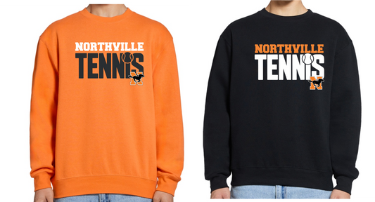 Northville Boys Tennis- Crewneck Sweatshirt - Logo #2 Option