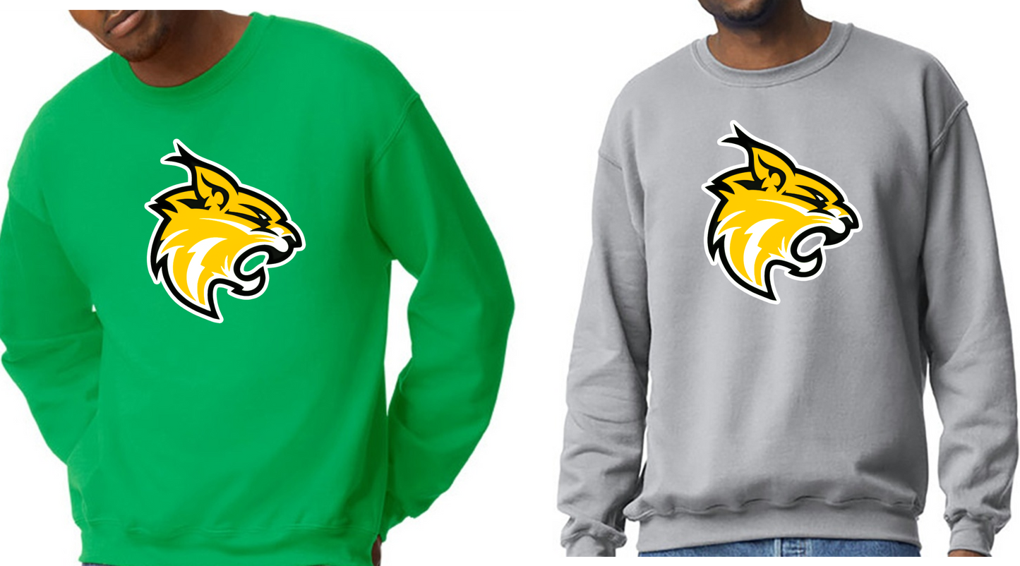 Green crew neck available in adult sizing only