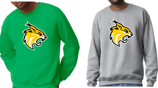 Green crew neck available in adult sizing only