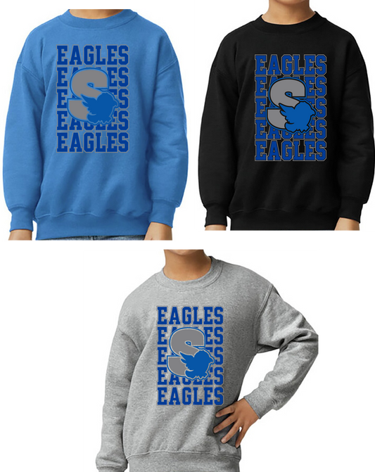 Silver Springs, Gildan Crewneck Sweatshirt, Youth and Adult Sizing, Logo 3, School Delivery