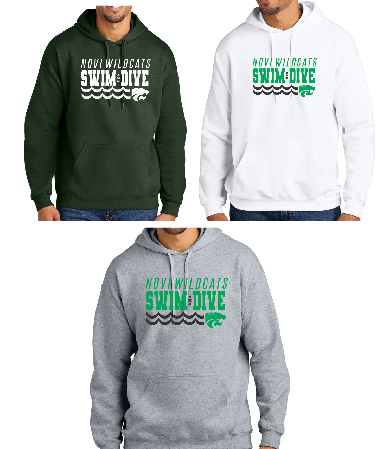 Novi Swim & Dive Hooded Sweatshirt- Design #2
