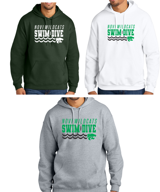 Novi Swim & Dive Hooded Sweatshirt- Design #2