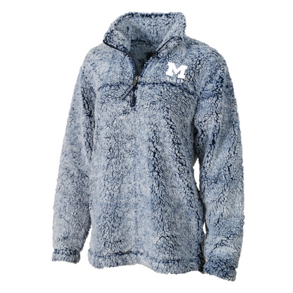 Adult Sherpa Quarter Zip Pullover, Michigan Sleep, Unisex Fit