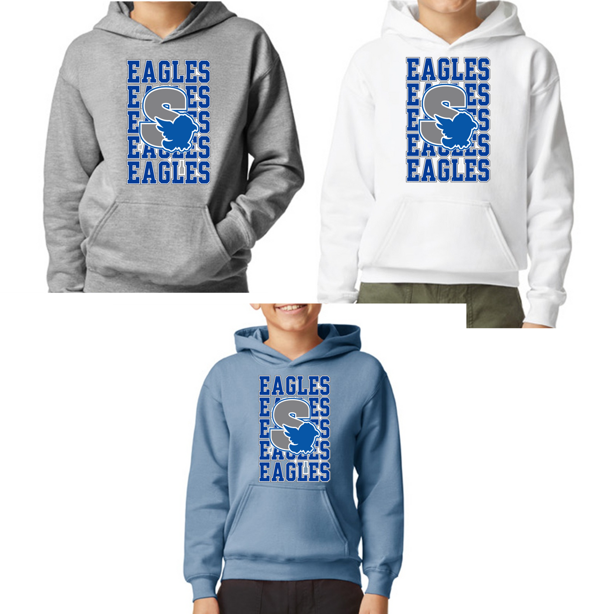 Silver Springs, Gildan Softstyle Hooded Sweatshirt, Youth and Adult Sizing, Logo 3, School Delivery