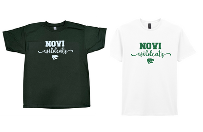 Novi Athletic Boosters Sprit Wear Sale, NOVI Wildcats Script T-Shirt