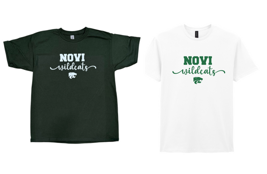 Novi Athletic Boosters Sprit Wear Sale, NOVI Wildcats Script T-Shirt