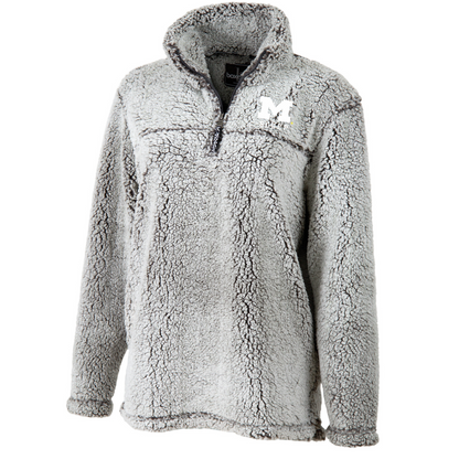 Adult Sherpa Quarter Zip Pullover, Michigan Sleep, Unisex Fit