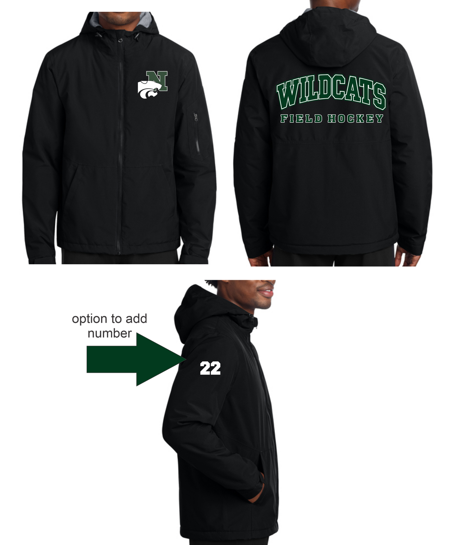 Novi Field Hockey, Sport-Tek® Waterproof Insulated Jacket