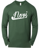 Novi Middle School Field Hockey  Long Sleeve T-Shirt, Green, Logo 1