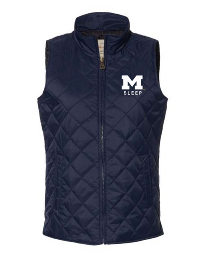 Michigan Sleep Embroidered Vest, Ladies Fit