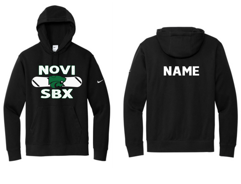 Novi SBX/Snowboard Cross Nike Hooded Sweatshirt, Logo 1, Personalized