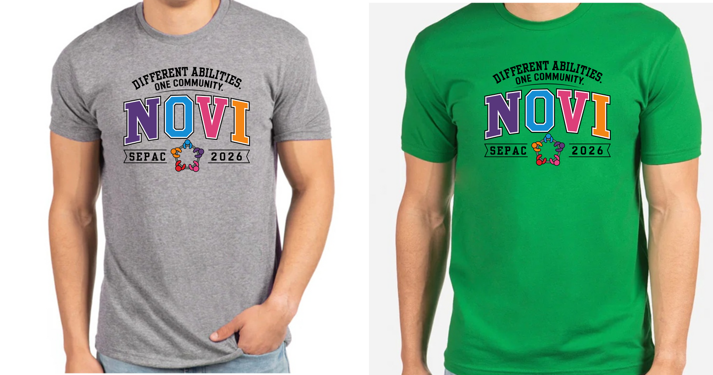 NOVI SEPAC- One Community T-Shirt (Youth & Adult)
