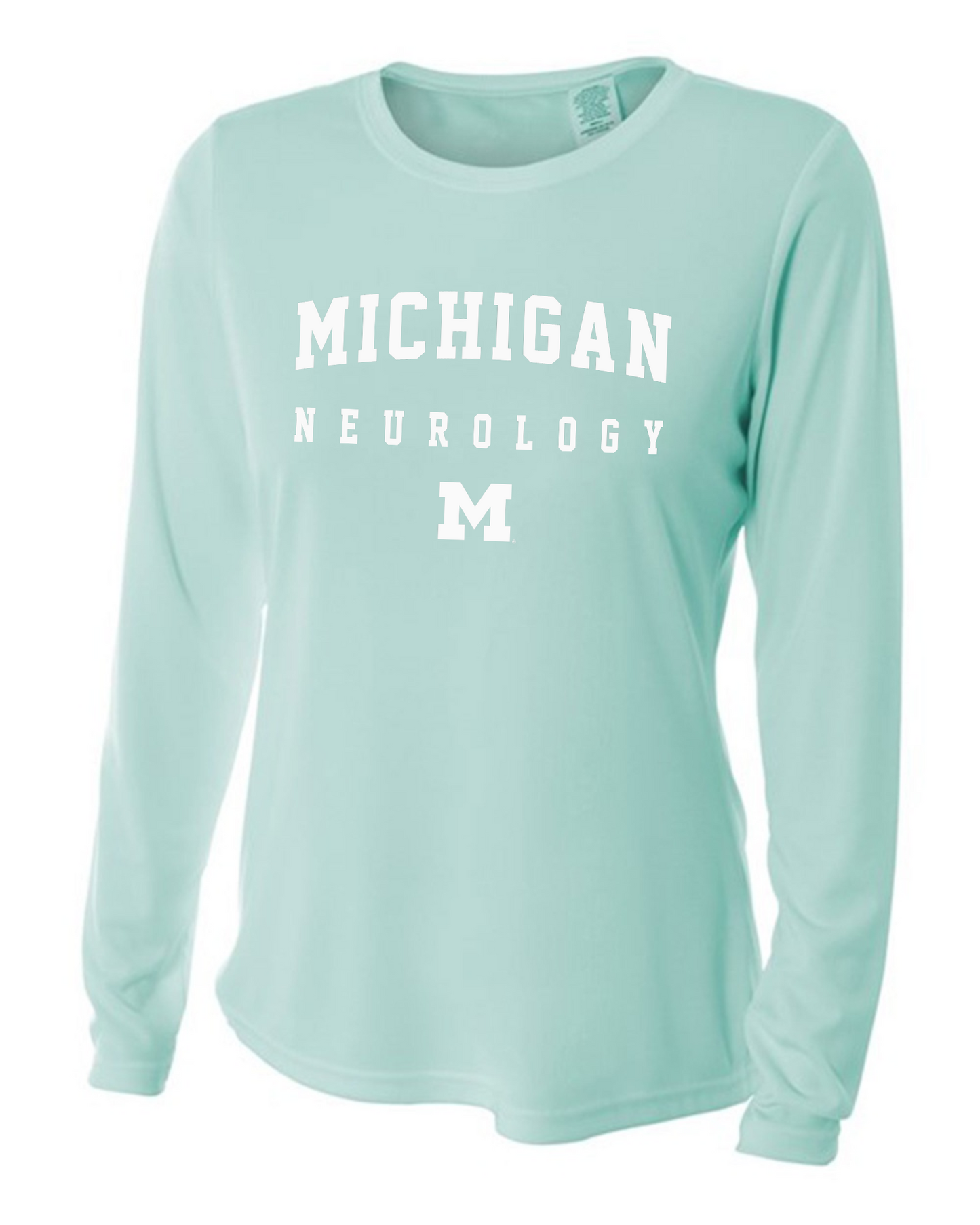 Michigan Neurology Long Sleeve Dri-fit Crew Neck, Ladies Fit