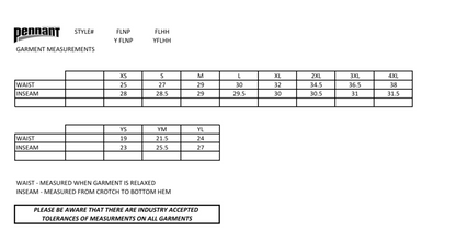 MEGA Flannel Pant, Youth & Adult Sizing