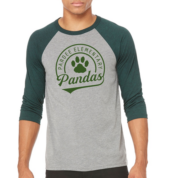 Pardee Pandas Raglan, Logo 2, Unisex